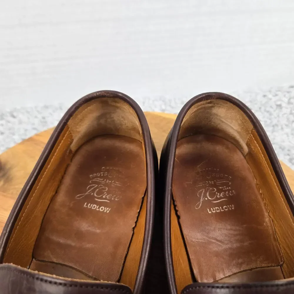 J. Crew Mens 9D Ludlow Brown Leather Casual Lifestyle Office Daily Penny Loafer